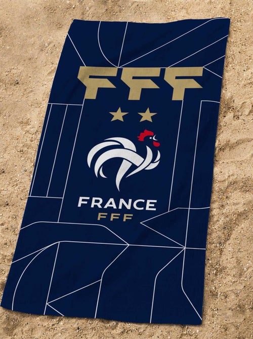 Serviette de bain et de plage imprimée 100% coton, fff construction - Kiabi