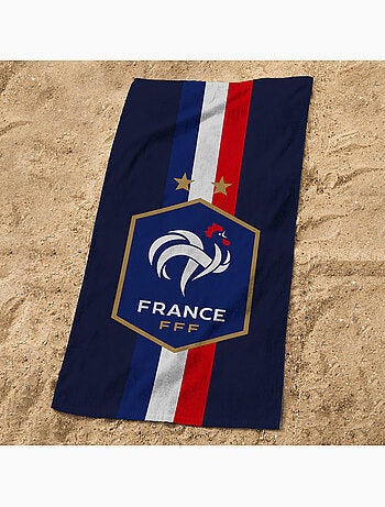 Serviette de bain et de plage imprimée 100% coton, fff victoire