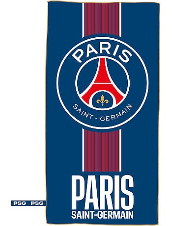 Serviette de bain et de plage imprimée microfibre, psg prince