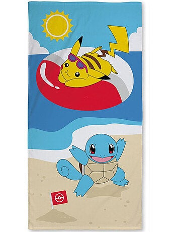 Serviette de plage en coton 'Pokémon' Pikachu 140 x 70 cm