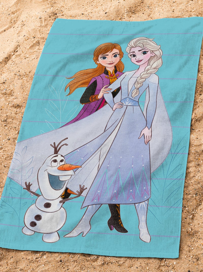 Serviette de plage 'Reine des Neiges' Bleu - Kiabi