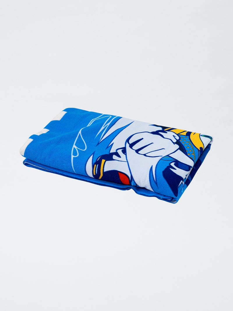 Serviette de plage 'Sonic' Bleu - Kiabi