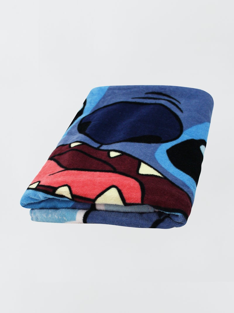 Serviette de plage 'Stitch' bleu - Kiabi