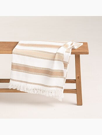 Serviette paréo de plage, tissu en relief, fouta - Gamusi.