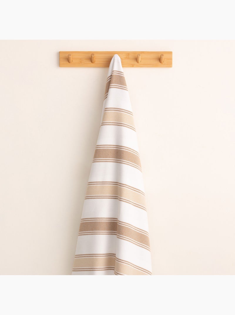 Serviette paréo de plage, tissu en relief, fouta - Gamusi. Beige - Kiabi