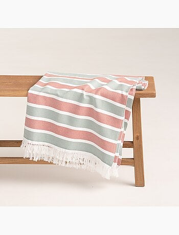 Serviette paréo de plage, tissu en relief, fouta - Gamusi.