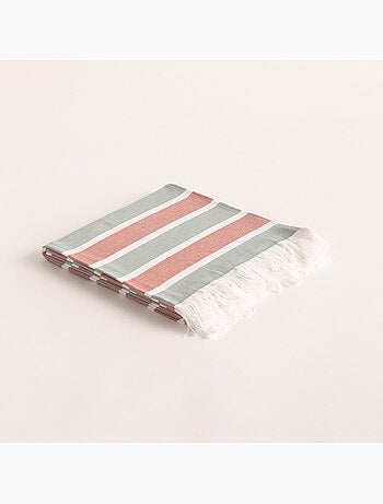 Serviette paréo de plage, tissu en relief, fouta - Gamusi.