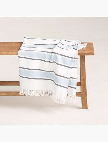 Serviette paréo de plage, tissu en relief, fouta - Gamusi.