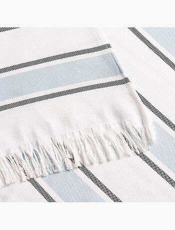Serviette paréo de plage, tissu en relief, fouta - Gamusi.