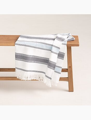 Serviette paréo de plage, tissu en relief, fouta - Gamusi.