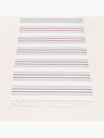 Serviette paréo de plage, tissu en relief, fouta - Gamusi.