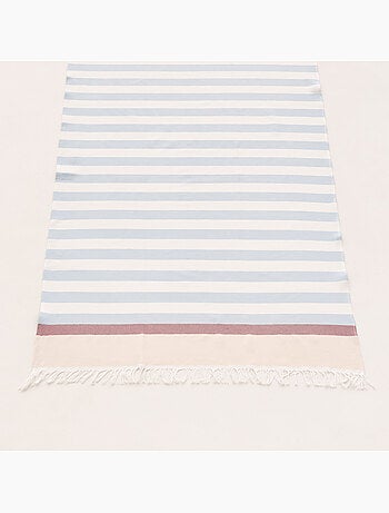 Serviette paréo de plage, tissu en relief, fouta - Gamusi.