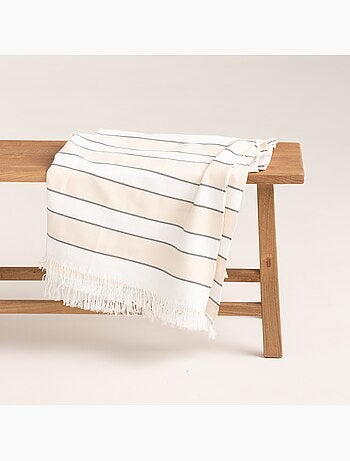Serviette paréo de plage, tissu en relief, fouta - Gamusi.