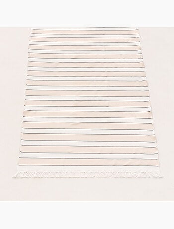 Serviette paréo de plage, tissu en relief, fouta - Gamusi.
