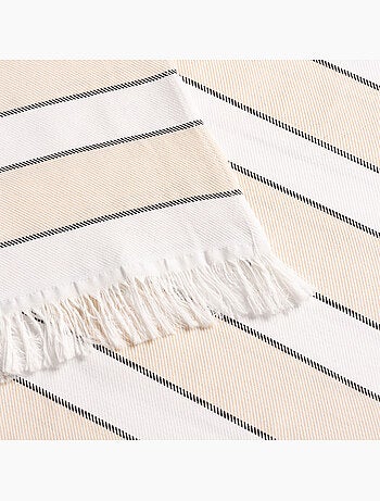 Serviette paréo de plage, tissu en relief, fouta - Gamusi.