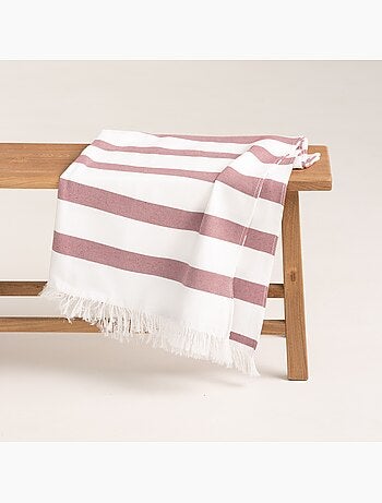 Serviette paréo de plage, tissu en relief, fouta - Gamusi.