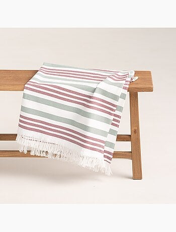 Serviette paréo de plage, tissu en relief, fouta - Gamusi.