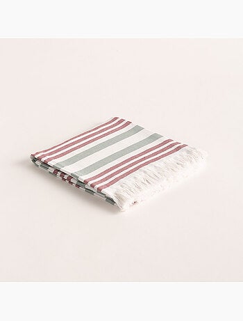 Serviette paréo de plage, tissu en relief, fouta - Gamusi.