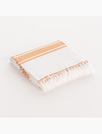 Serviette paréo de plage, tissu en relief, fouta - Gamusi.