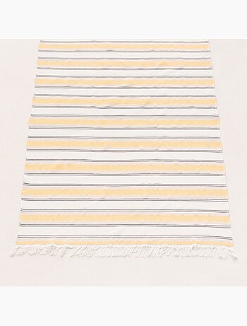 Serviette paréo de plage, tissu en relief, fouta - Gamusi.
