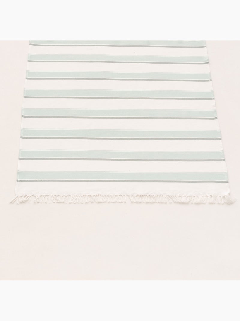 Serviette paréo de plage, tissu en relief, fouta - Gamusi. Vert d'eau - Kiabi