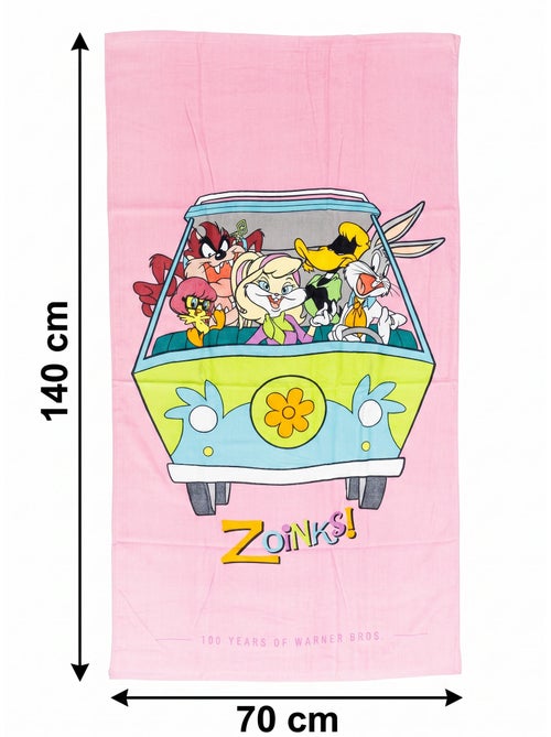 Serviette Plage Looney Tunes Warner Bros. 100 ans 70x140cm – Édition Collector – 100% Coton - Kiabi Serviette Plage Looney Tunes Warner Bros. 100 ans 70x140cm – Édition Collector – 100% Coton - Kiabi
