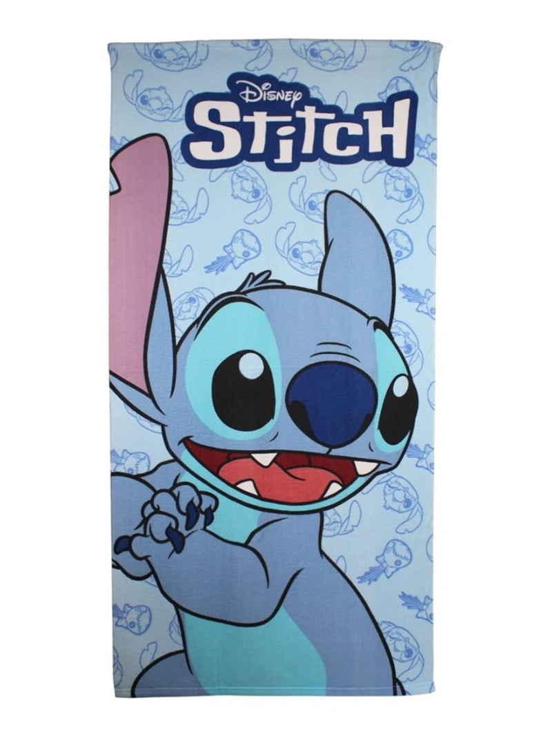 Serviette polyester Lilo et Stitch Bleu - Kiabi