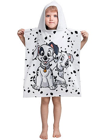 Serviette Poncho à Capuche 101 Dalmatiens 50x115 cm - Cape de bain coton