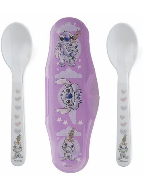 Set 2 cuillères avec boîtier de transport lilo et stitch - Kiabi Set 2 cuillères avec boîtier de transport lilo et stitch - Kiabi