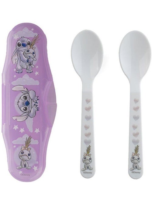 Set 2 cuillères avec boîtier de transport lilo et stitch - Kiabi Set 2 cuillères avec boîtier de transport lilo et stitch - Kiabi