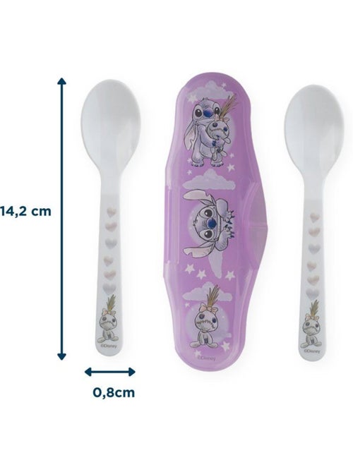 Set 2 cuillères avec boîtier de transport lilo et stitch - Kiabi Set 2 cuillères avec boîtier de transport lilo et stitch - Kiabi