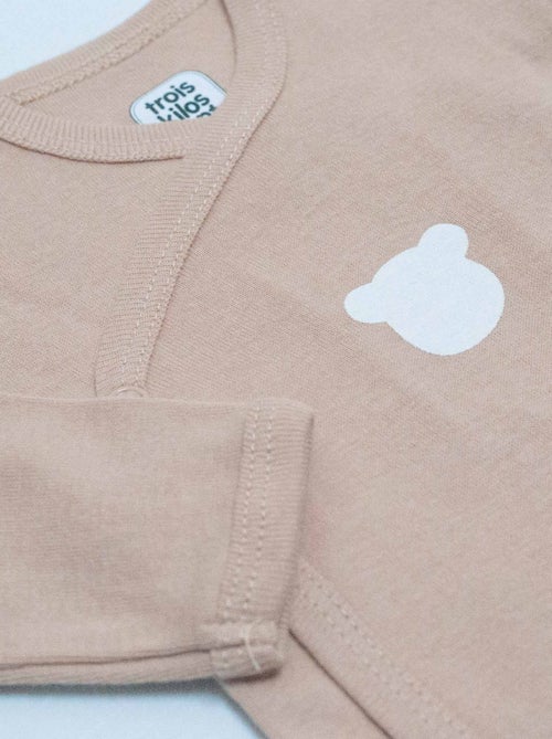 Set 2 rompertjes opening voorkant voor baby - Kiabi