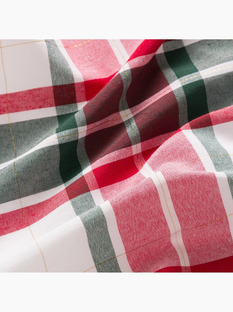 Set 6 kerstservetten tartan, geweven, gouddraad, katoen - gamusi. Multicolor - Kiabi