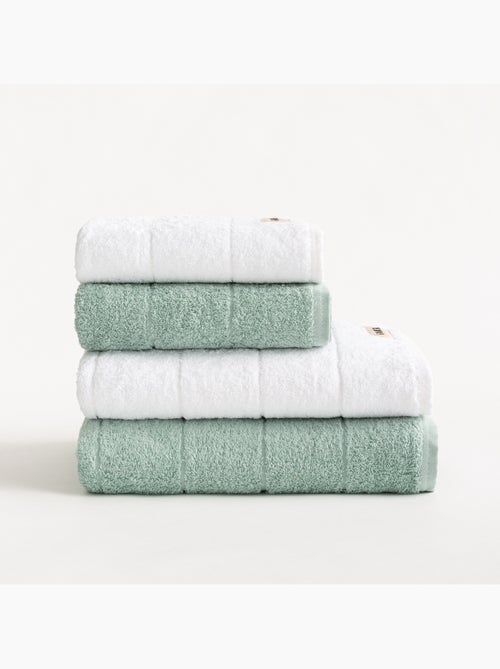 Set bad- en wastafelhanddoeken 100% katoen, 600 g/m², met ophanglus - Gamusi - Kiabi Set bad- en wastafelhanddoeken 100% katoen, 600 g/m², met ophanglus - Gamusi - Kiabi