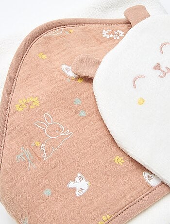 Set badcape + washandje 'Petit Béguin'