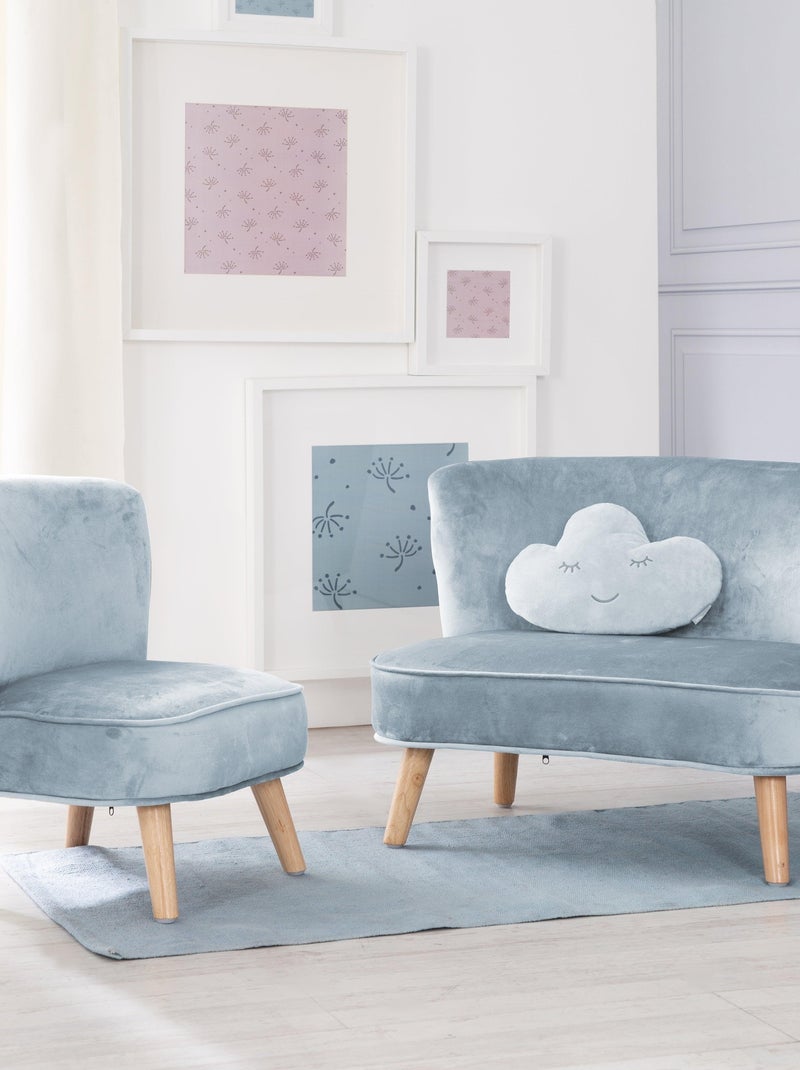 Set bank + fauteuil + wolkenkussen 'Lil Sofa' ROBA Lichtblauw - Kiabi