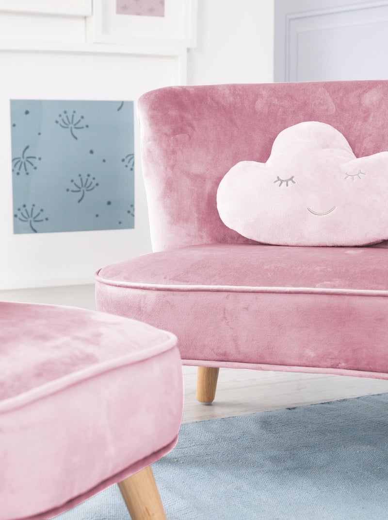 Set bank + fauteuil + wolkenkussen 'Lil Sofa' ROBA Lichtroze - Kiabi