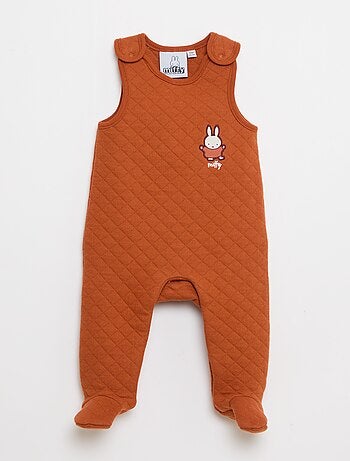 Set barboteuse nuit avec pieds 'Miffy' + body manches longues