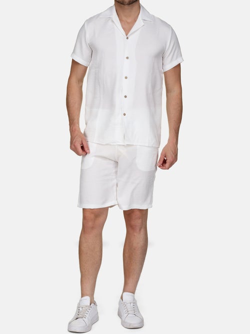 Set bestaande uit een overhemd en een effen short met textuur - Frilivin - Kiabi Set bestaande uit een overhemd en een effen short met textuur - Frilivin - Kiabi