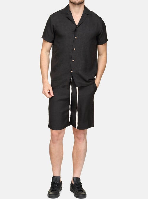 Set bestaande uit een overhemd en een effen short met textuur - Frilivin - Kiabi Set bestaande uit een overhemd en een effen short met textuur - Frilivin - Kiabi