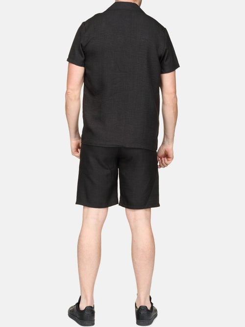 Set bestaande uit een overhemd en een effen short met textuur - Frilivin - Kiabi Set bestaande uit een overhemd en een effen short met textuur - Frilivin - Kiabi