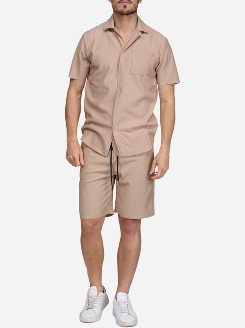 Set bestaande uit een overhemd en een short met textuur - Frilivin - Kiabi Set bestaande uit een overhemd en een short met textuur - Frilivin - Kiabi
