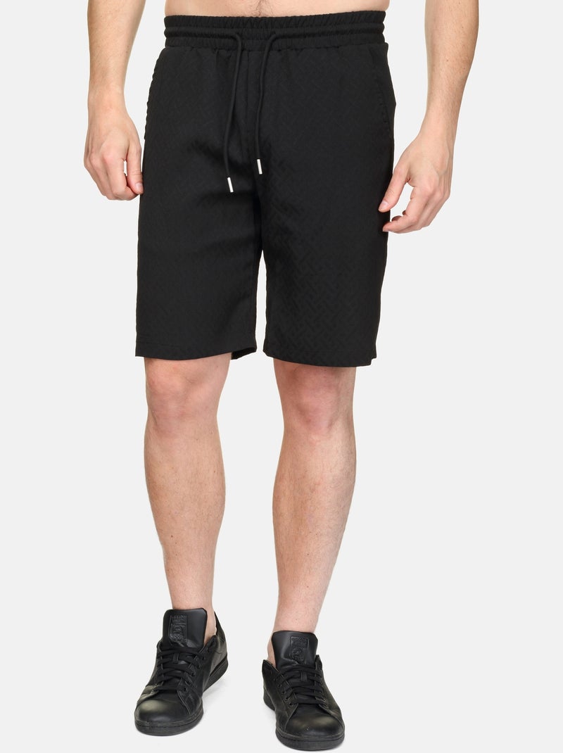 Set bestaande uit een overhemd en een short met textuur - Frilivin Zwart - Kiabi