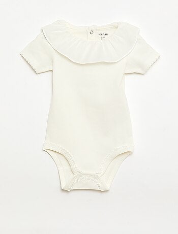 Set bodies met claudinekraag - 2 stuks