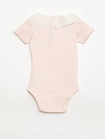 Set bodies met claudinekraag - 2 stuks