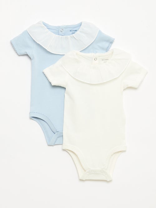 Set bodies met claudinekraag - 2 stuks - Kiabi Set bodies met claudinekraag - 2 stuks - Kiabi