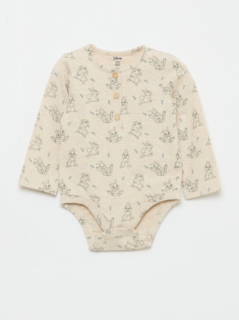 Set body + gebreide tuinbroek + muts 'Disney' - 3-delig Blauw - Kiabi