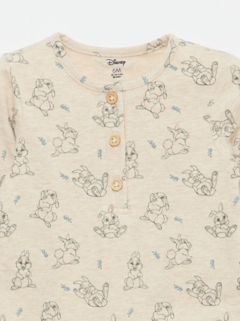 Set body + gebreide tuinbroek + muts 'Disney' - 3-delig Blauw - Kiabi