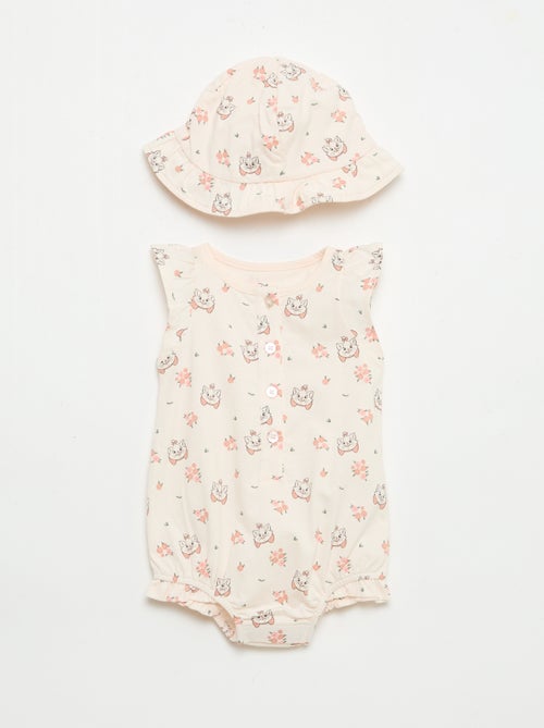 Set body + hoedje 'Marie' 'Disney' - 2-delig - Kiabi Set body + hoedje 'Marie' 'Disney' - 2-delig - Kiabi