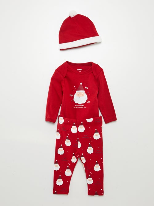 Set body + legging + bonnet de Noël - 3 pièces - Kiabi